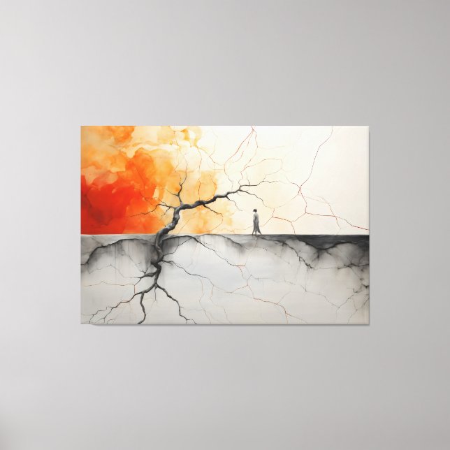 Lienzo Fuego y hielo y casi nada bueno 1 (Anverso)