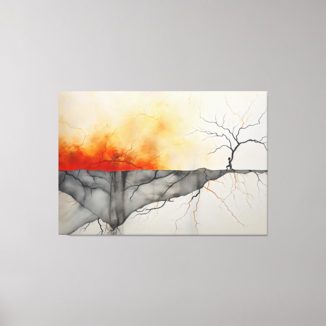 Lienzo Fuego y hielo y casi nada bueno 2 (Anverso)