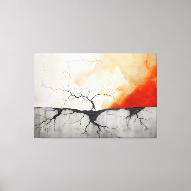 Lienzo Fuego y hielo y casi nada bueno 3 (Anverso)