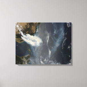 Lienzo Fuegos y humo en Australia suroriental