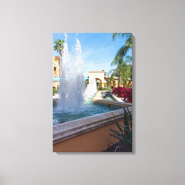 Lienzo Fuente de agua tropical (Anverso)