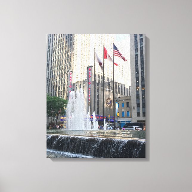 Lienzo Fuente de la Sexta Avenida de Nueva York (Anverso)