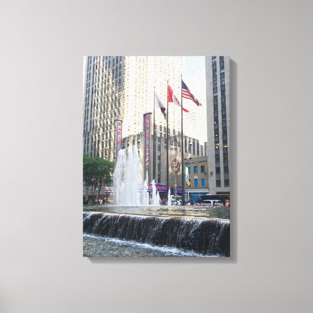 Lienzo Fuente de la Sexta Avenida de Nueva York (Anverso)