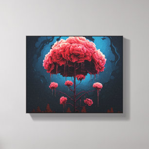 Lienzo Fuente de rosas de amor