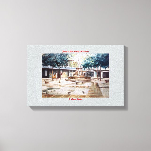 Lienzo Fuente de San Andrés (A Coruña) (Anverso)