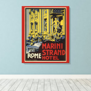 Lienzo Fuente de Trevi vintage, Hotel Marini Strand, Roma
