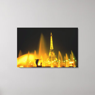 Lienzo Fuente en la mundialmente famosa Torre Eiffel Parí