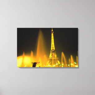 Lienzo Fuente en la mundialmente famosa Torre Eiffel Parí