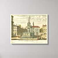 Fuente italiana en la plaza del pueblo por Falda