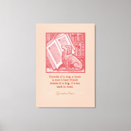 Lienzo Fuera de un perro - Cita de Groucho Marx