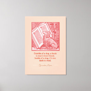 Lienzo Fuera de un perro - Cita de Groucho Marx