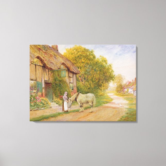 Lienzo Fuera del Village Inn (Anverso)