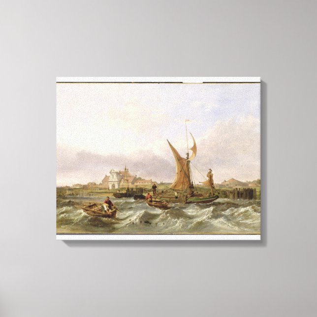 Lienzo Fuerte de Tilbury - Viento contra la marea, 1853 ( (Anverso)