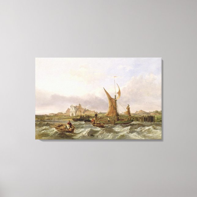 Lienzo Fuerte de Tilbury - Viento contra la marea, 1853 ( (Anverso)