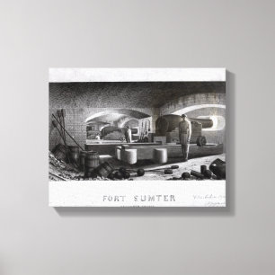 Lienzo Fuerte Sumter, vista interior de la batería de