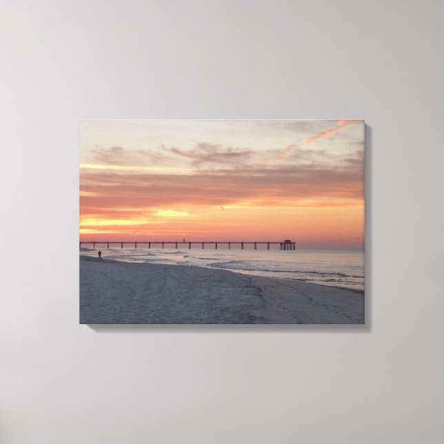 Lienzo Fuerte. Walton Beach Sunrise Photo Canvas Sunset (Anverso)