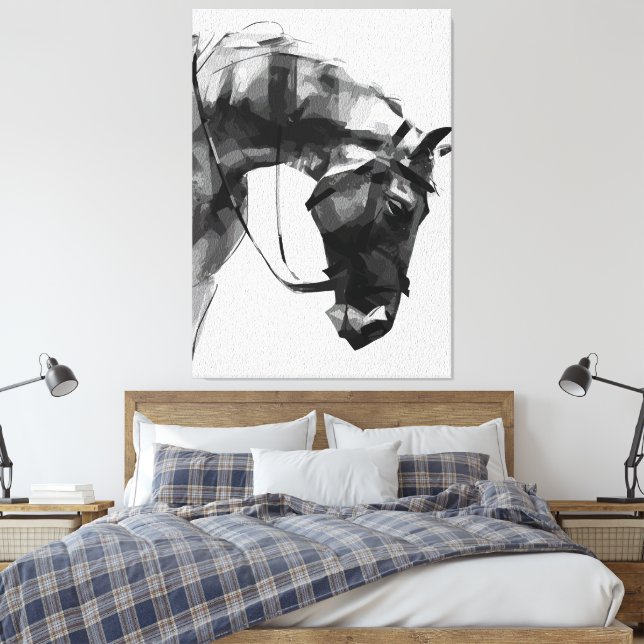 Lienzo Fuerza equina en monocromo (Insitu(Dormitorio))
