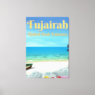 Lienzo Fujairah poster de playa de los Emiratos Árabes Un