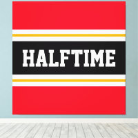 Fun Athletic Bright Red HALFTIME Stripes