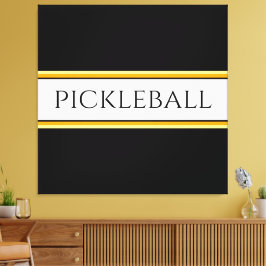 Lienzo Fun Black Naranja Blanco PICKLEBALL Bandas de Carr