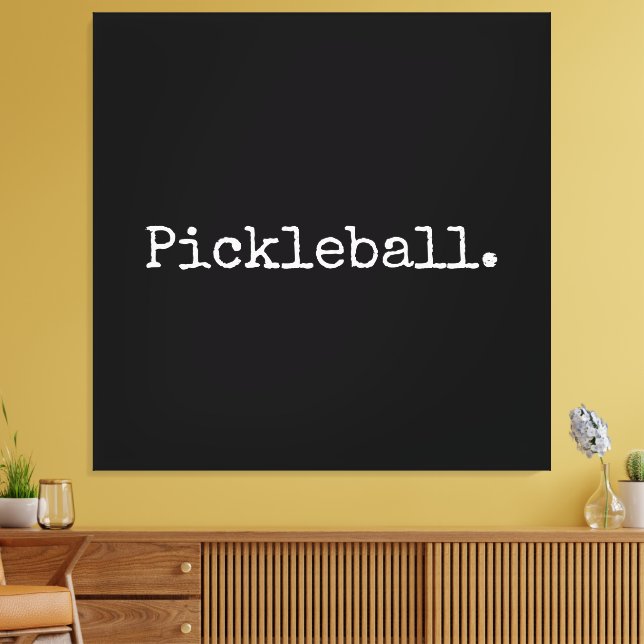 Lienzo Fun Black Retro White Text Pickball (Extracto de b (Insitu (Sala de estar))