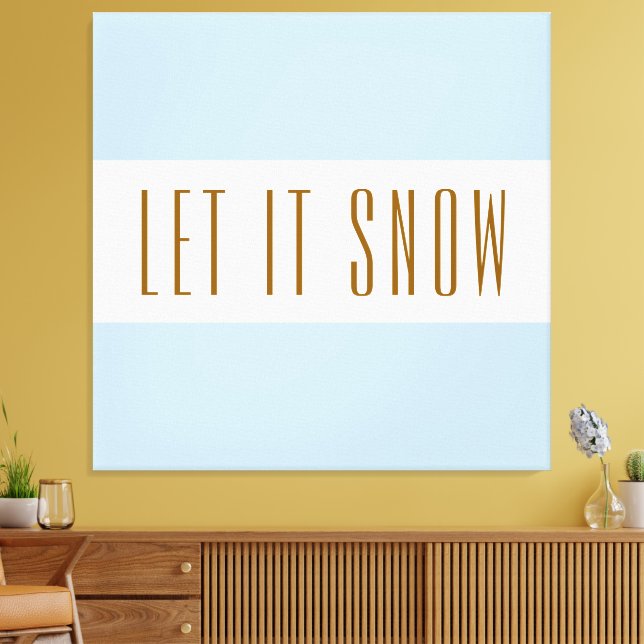 Lienzo Fun Bright White Pastel Blue Stripes DEJAR QUE NIE (Insitu (Sala de estar))