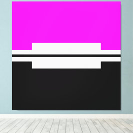 Lienzo Fun brillante trópico rosa negro blanco bloques de