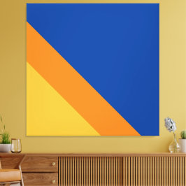 Lienzo Fun Royal Navy Naranja azul franjas de Carreras am