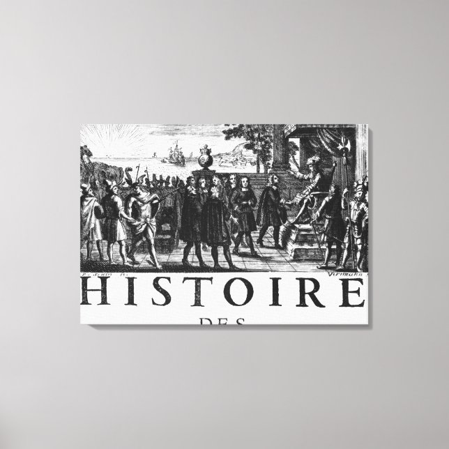 Lienzo Fundación de Luis XIV, rey de Francia (Anverso)