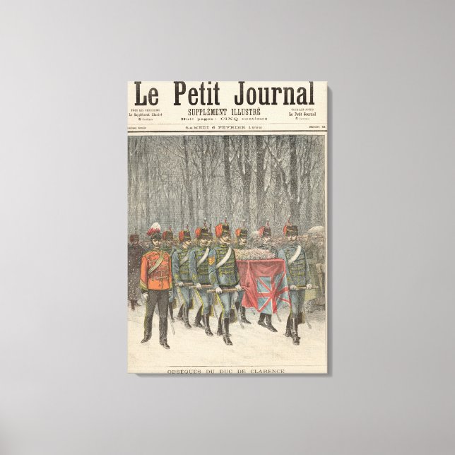 Lienzo Funeral de Albert Victor Duke de Clarence (Anverso)