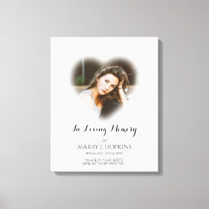 Lienzo Funeral de la foto en Love Memory Keepsake