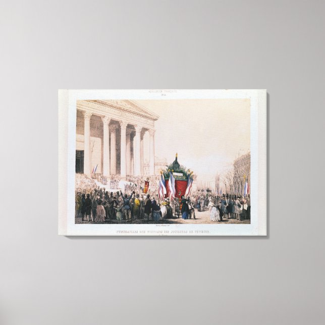 Lienzo Funeral de las víctimas de La Madeleine (Anverso)