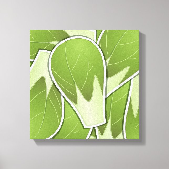 Lienzo Funky brussel sprout (Anverso)