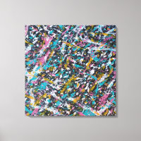 Funky Splatter Art on Black