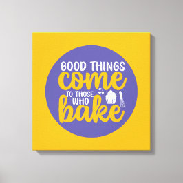 Lienzo Funny Baking Baker Kitchen Typography Retro Art