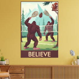 Lienzo Funny Bigfoot believe