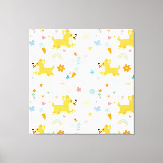 Lienzo funny cartoon corgis dogs