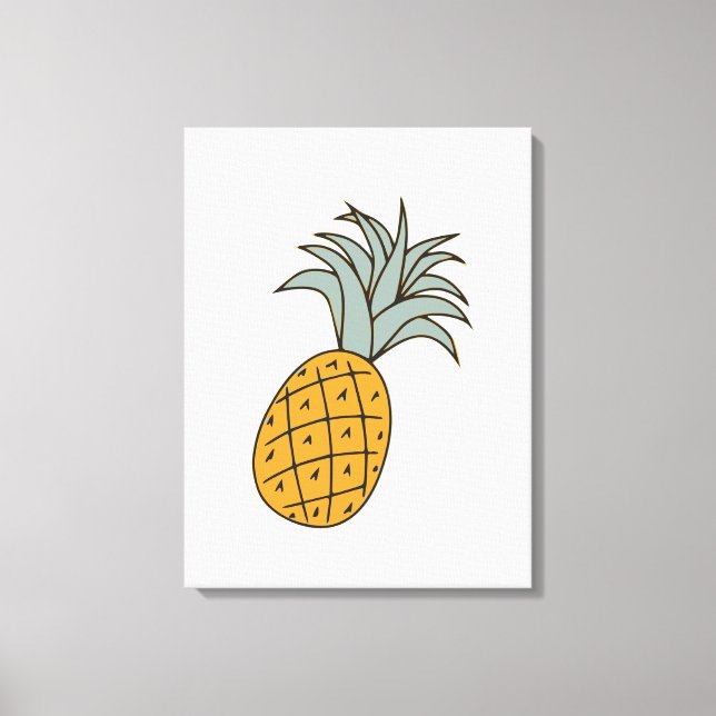 Lienzo Funny cool pineapple  (Anverso)