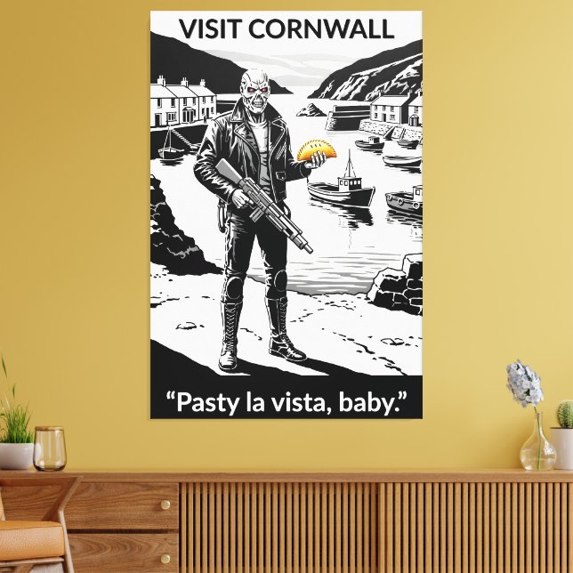 Lienzo Funny Cornwall themed film parody canvas print (Insitu (Sala de estar))