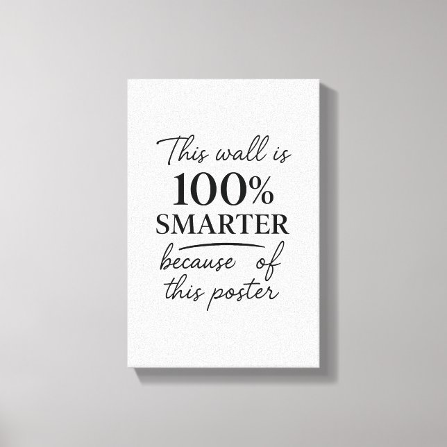 Lienzo Funny Dorm Room – “This Wall Is Smarter Now (Anverso)