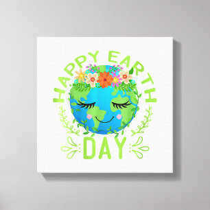 Lienzo Funny Earth Day Cita a la Tierra Guay Happy Earth