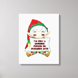 Lienzo Funny Elf Navidades Canvas Wall Art