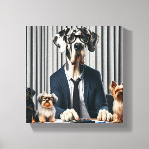 Lienzo Funny Great Dane Mantle