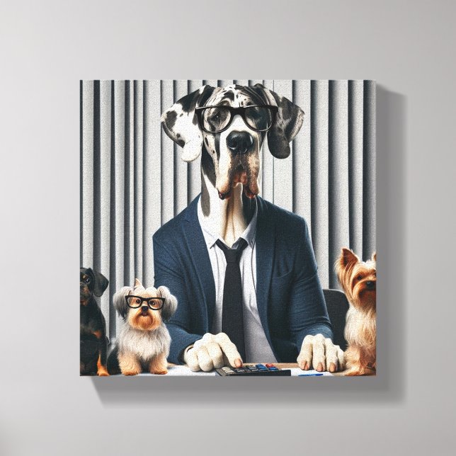 Lienzo Funny Great Dane Mantle (Anverso)