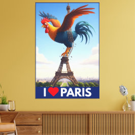 Lienzo Funny 'I Love Paris'