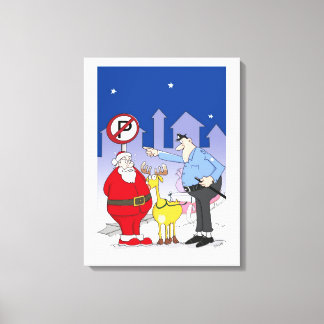Lienzo Funny Personalizado de Oficial de Policía de Santa