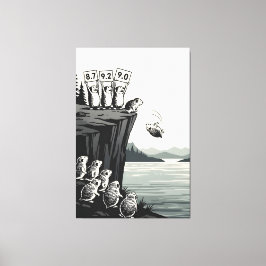 Lienzo Funny poster featuring lemmings canvas print