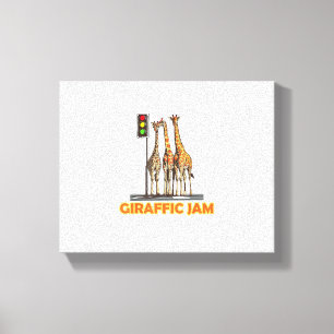 Lienzo Funny Pun Giraffe Jam