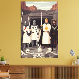 Lienzo Funny Sir Lancelot and Tim the Enchanter spoof