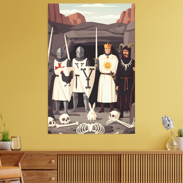 Lienzo Funny Sir Lancelot and Tim the Enchanter spoof (Insitu (Sala de estar))